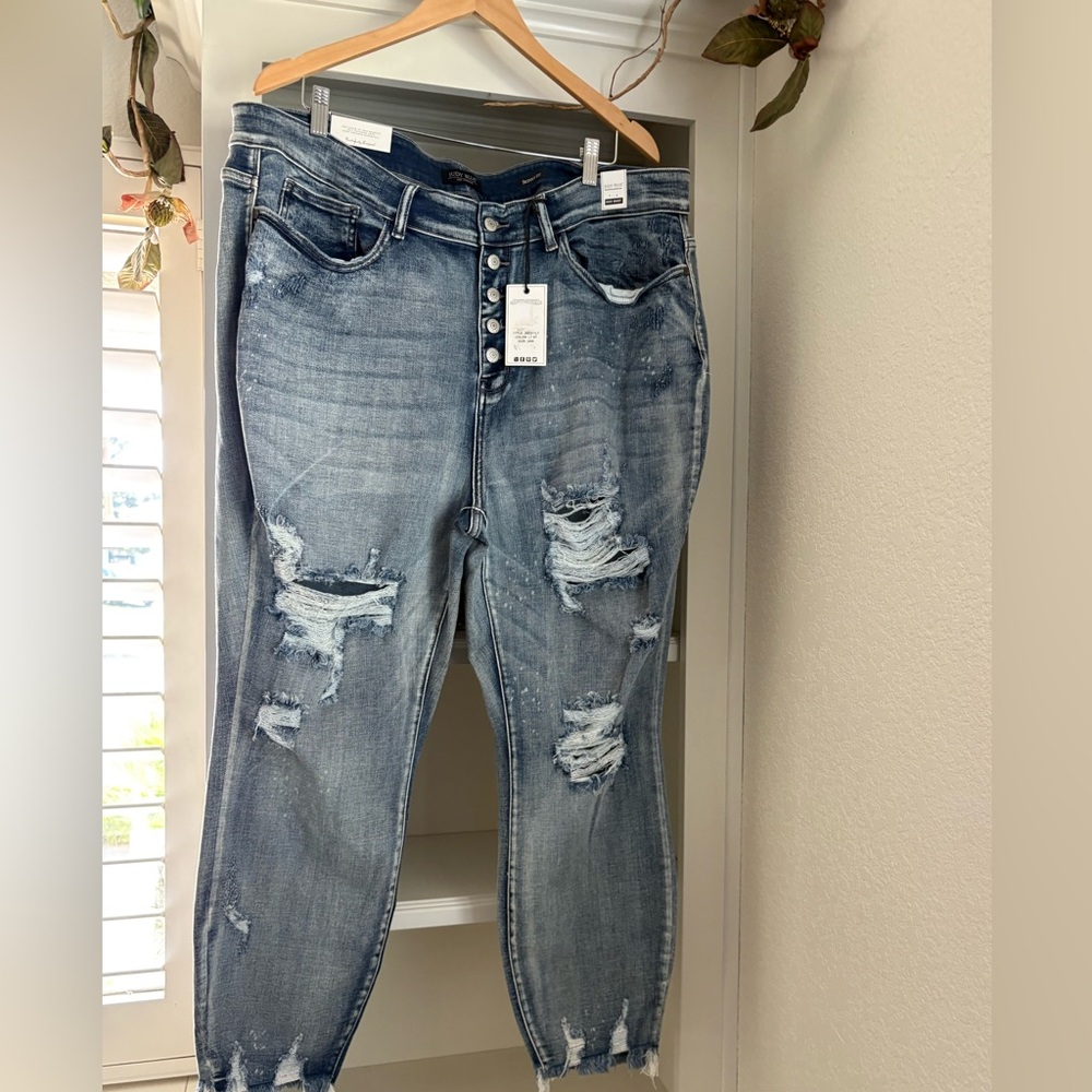 Judy Blue Jeans Women 24W Skinny Fit High Waist Stretch Stone Wash Style